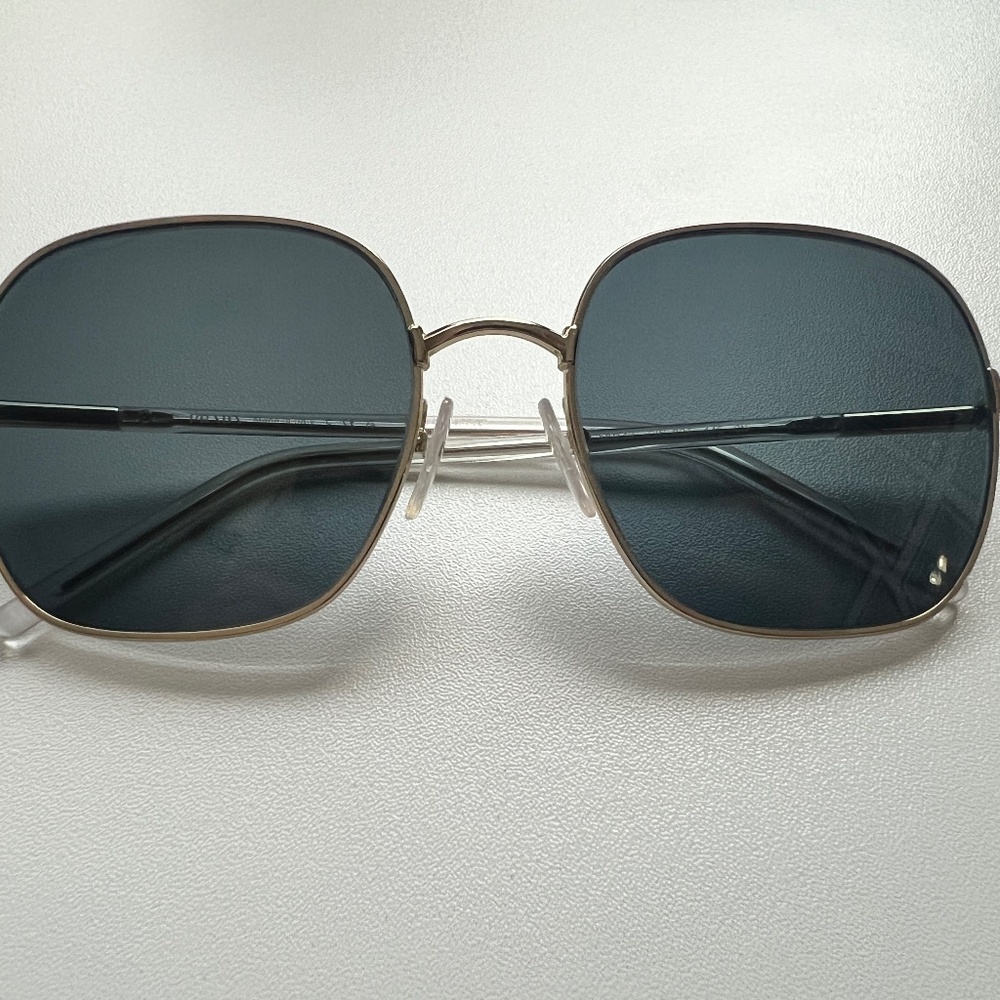 Prada Gold Frame Sunglasses with Dark Gray Lenses